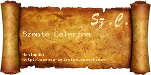 Szente Celerina névjegykártya